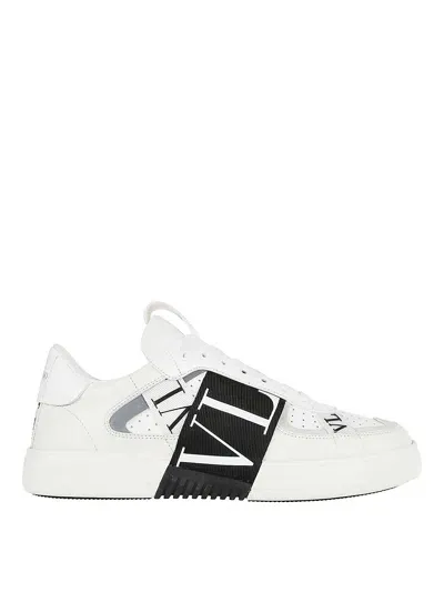 Valentino Garavani Leather Sneakers In White