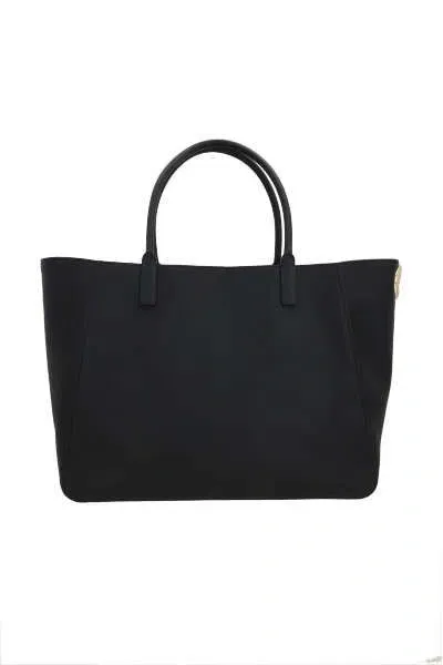 Valentino Garavani Leather Tote Bag In Black