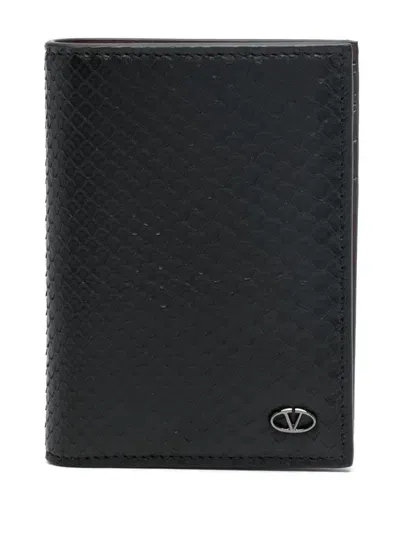 Valentino Garavani Leather Wallet In Black