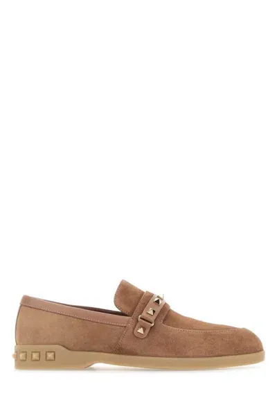 Valentino Garavani Loafers In Lightcamel