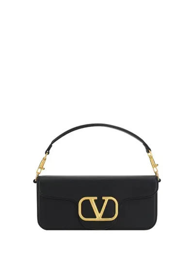 Valentino Garavani Black Leather Locò Handbag