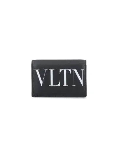 Valentino Garavani Logo Card Holder In Black