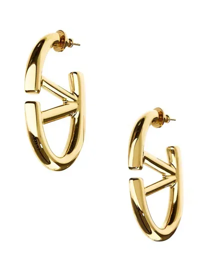 Valentino Garavani Logo Earring In Gold