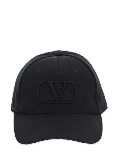 Valentino Garavani Valentino Logo Embroidered Baseball Cap In Black