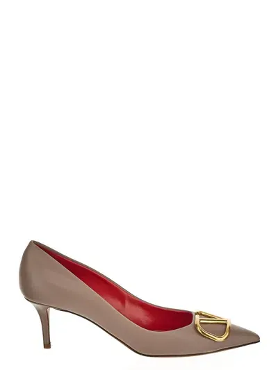 Valentino Garavani Valentino Vlogo Signature Pointed Toe Pumps In Pink