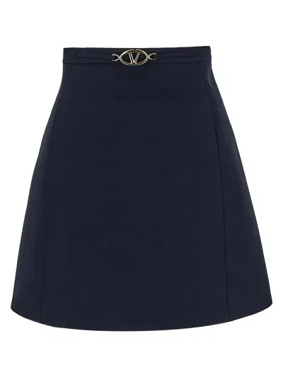 Valentino Vlogo A-line Miniskirt In Blue