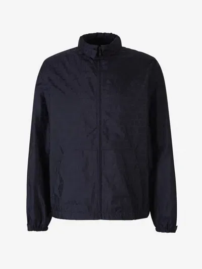 Valentino Logo Technical Jacket In Blue