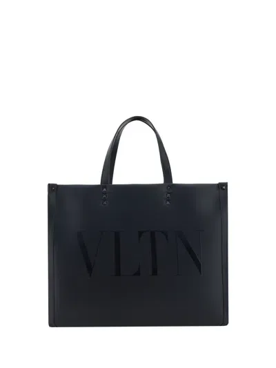 Valentino Garavani Medium Tote | Vltn | Vit.sky/print Vltn In Nero