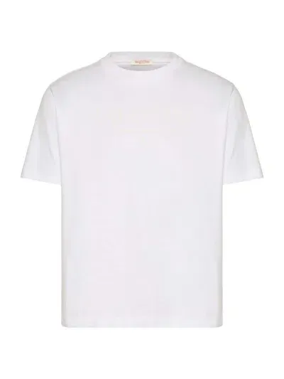 Valentino Logo-print Cotton T-shirt In White