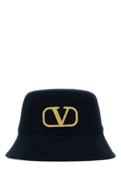 Valentino Garavani Midnight Blue Cotton Bucket Hat In Blunotteoro