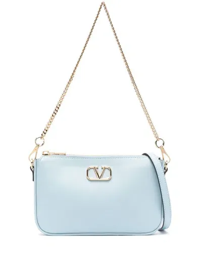 Valentino Garavani Mini Vlogo Signature Crossbody Bag In Blue