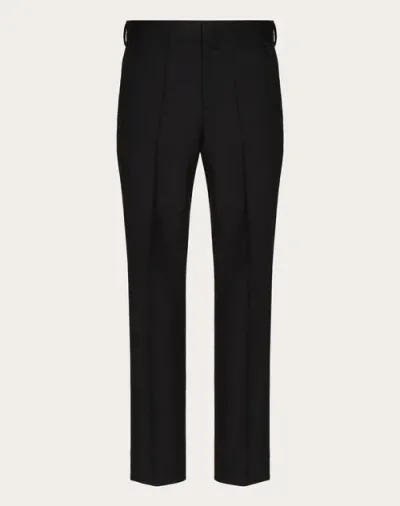 Valentino Mohair Wool Trousers In Black