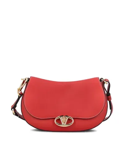 Valentino Garavani Small Ohval Shoulder Bag In Red