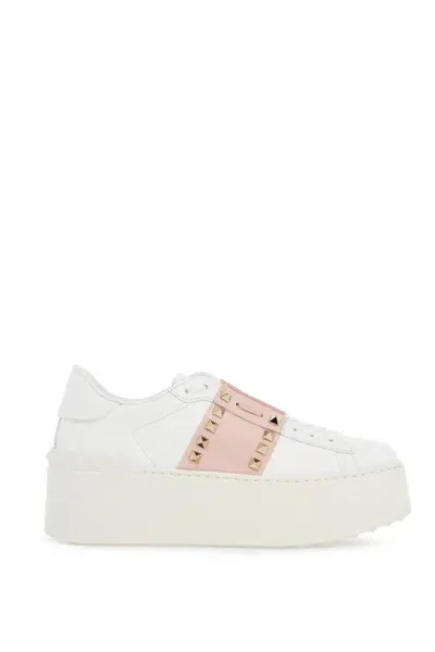 Valentino Garavani Open Rockstud Untitled Sneakers In White