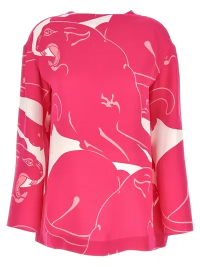 Valentino Garavani Panther Top In Pink