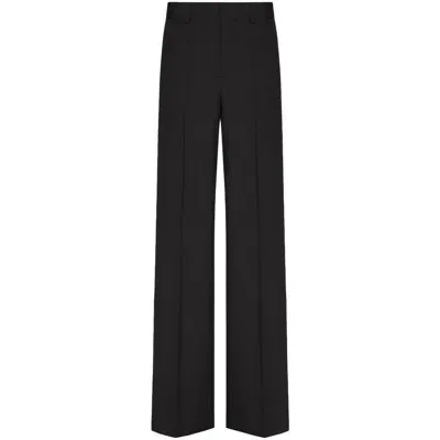 Valentino Wool-blend Pant In Black