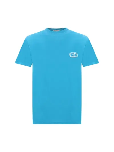 Valentino Pap T-shirt In Sky Blue