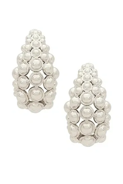 Valentino Garavani Pineapple Earrings In Palladium