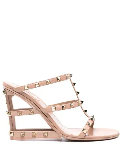 Valentino Garavani 100mm Rockstud-embellished Caged Mules In Multicolor