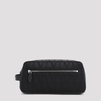 Valentino Garavani Polyester Washbag In No Nero