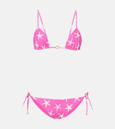 Valentino Printed Bikini In Pink