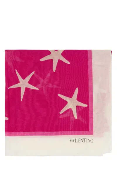 Valentino Garavani Printed Cotton Blend  Escape Sarong In Pinkppavorio