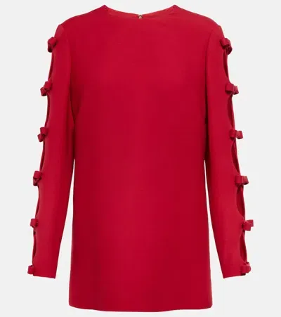 Valentino Pullover Aus Wolle Und Seide In Rot