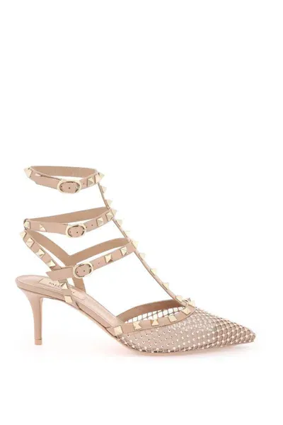 Valentino Garavani Leather Rockstud Pumps 65 In Mzq Silk Rose Can