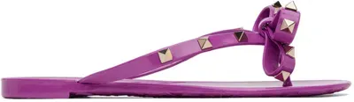 Valentino Garavani Purple Summer Rockstud Sandals In Zhu Vivid Violet