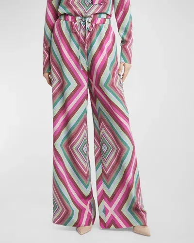 Valentino Geometric-print Palazzo Pants In Printed