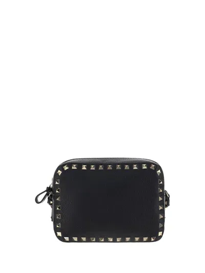 Valentino Garavani Rockstud Leather Crossbody Bag In Black