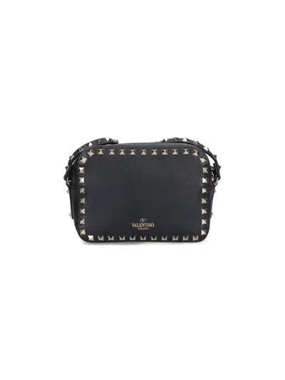 Valentino Garavani Rockstud Mini Crossbody Bag In Black  