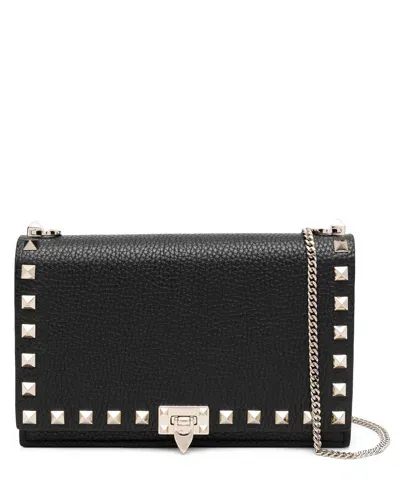 Valentino Garavani Rockstud Crossbody Bag In Black