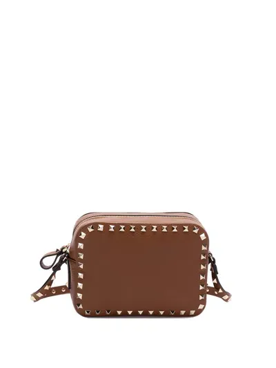 Valentino Garavani `rockstud` Crossbody Bag In Brown