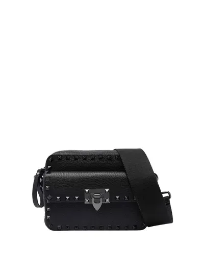 Valentino Garavani Rockstud Crossbody Bag In Negro