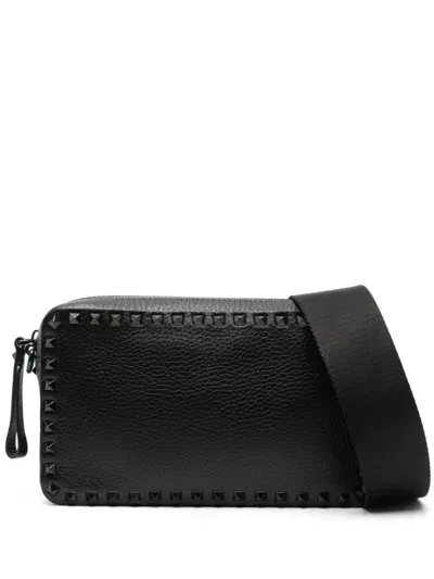 Valentino Garavani Rockstud-embellished Messenger Bag In Black