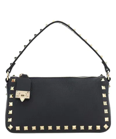 Valentino Garavani Rockstud Handbag In Black