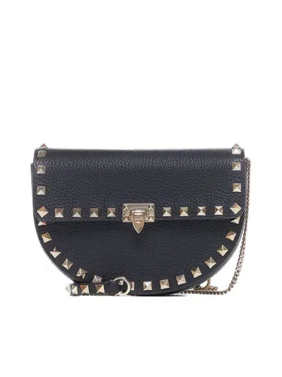 Valentino Garavani Rockstud Mini Crossbody Bag In Black