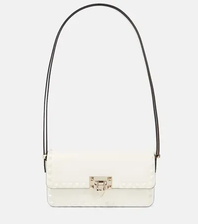 Valentino Garavani Rockstud Small Leather Crossbody Bag In White