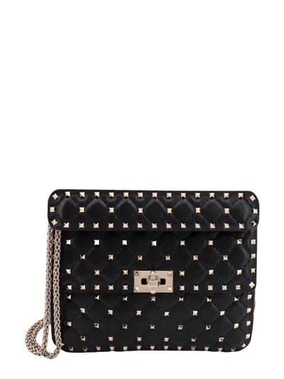 Valentino Garavani Rockstud Spike Medium Shoulder Bag In Black