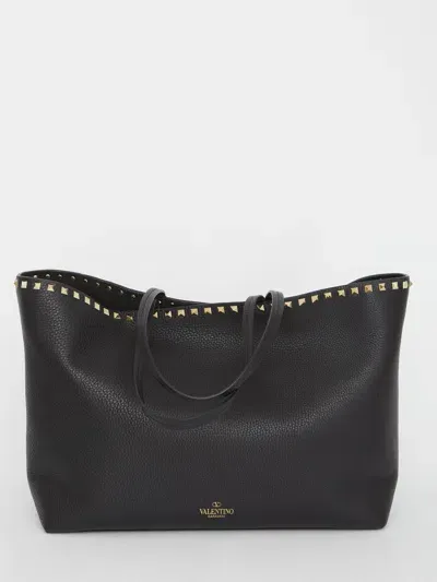 Valentino Garavani Rockstud Tote Bag In Black