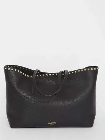 Valentino Garavani Rockstud Tote Bag In Black