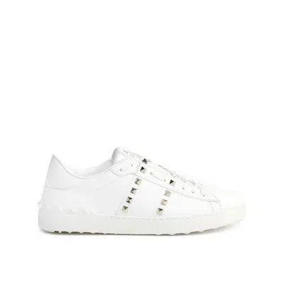 Valentino Garavani Leather Sneakers In White