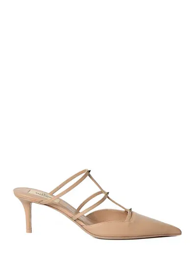 Valentino Garavani Rockstud Wispy Pointed Toe Mule In Rose Cannelle