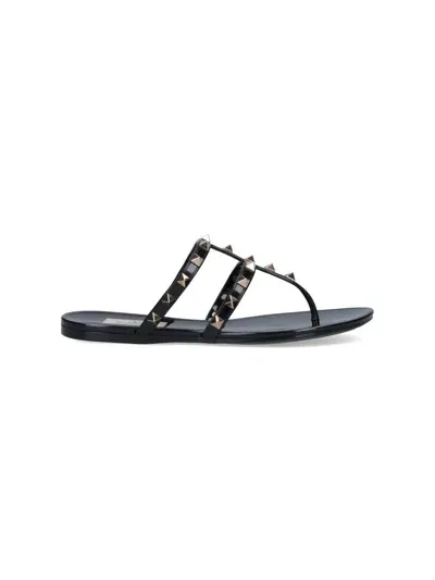 Valentino Garavani 'roman Studs' Sandals In Black  