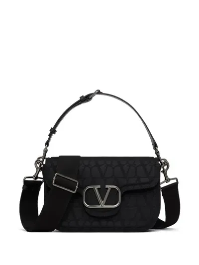 Valentino Garavani Shoulder Bag With Logo In Nero