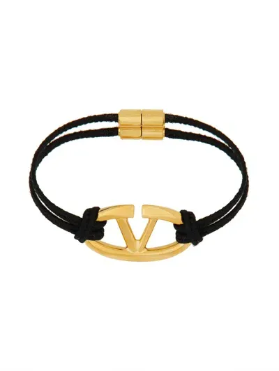 Valentino Garavani Signature Vlogo Bracelet In Black