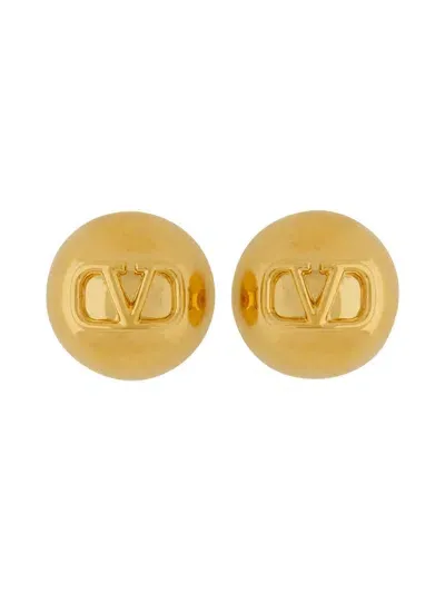 Valentino Garavani Signature Vlogo Earring In Gold