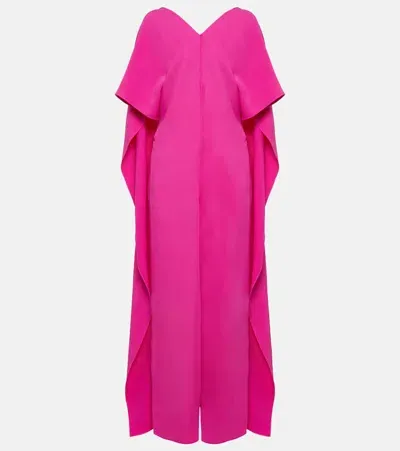 Valentino Silk Cady Jumpsuit In Pink