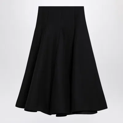 Valentino Silk Flounced Midi Skirt In Multicolor